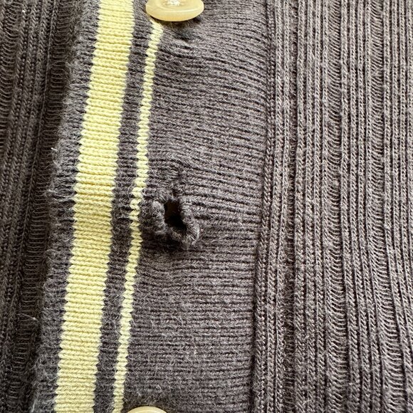 Nike Polo Shirt Mens Large Gray Ribbed Sweater Knit Short Sleeve Buttons Logo - Picture 11 of 11